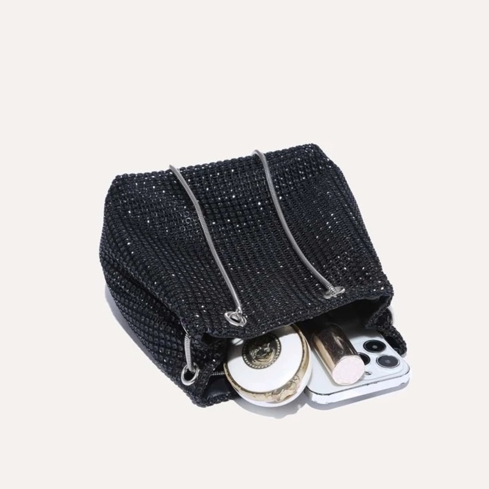 Mini Rhinestone Decor Chain Bucket Bag - Picture 5 of 6